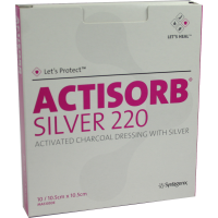 ACTISORB 220 Silver 10,5x10,5 cm steril Kompressen