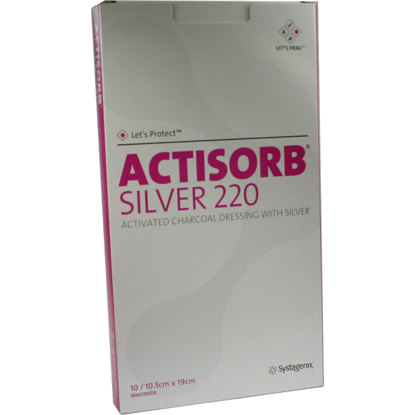 ACTISORB 220 Silver 10,5x19 cm steril Kompressen