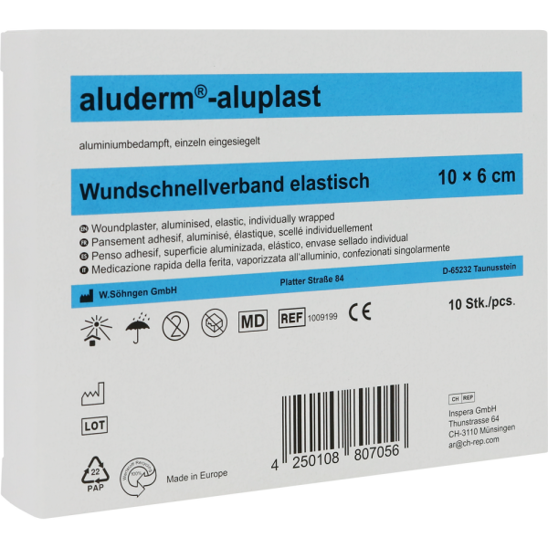 ALUDERM aluplast Wundverb.Pfl.6 cmx1 m elast.