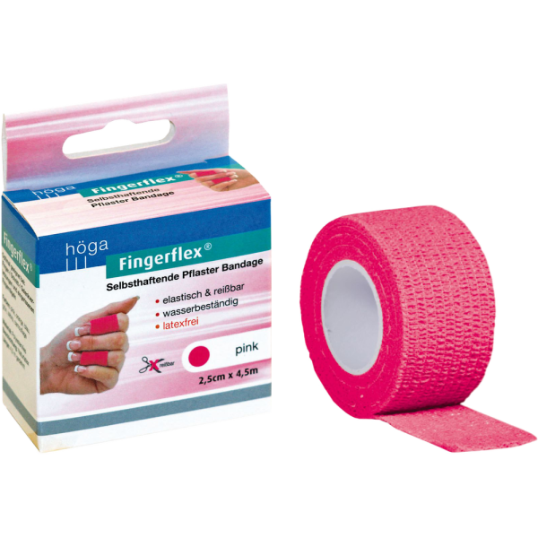 FINGERFLEX 2,5 cmx4,5 m pink latexfrei