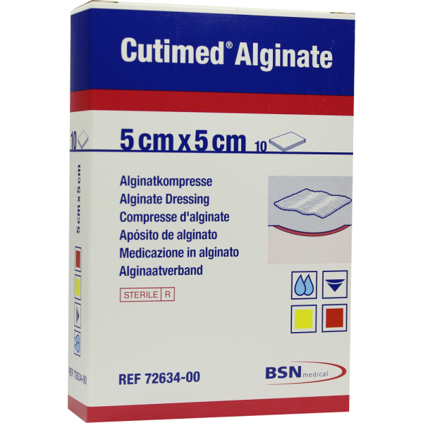CUTIMED Alginate Alginatkompressen 5x5 cm