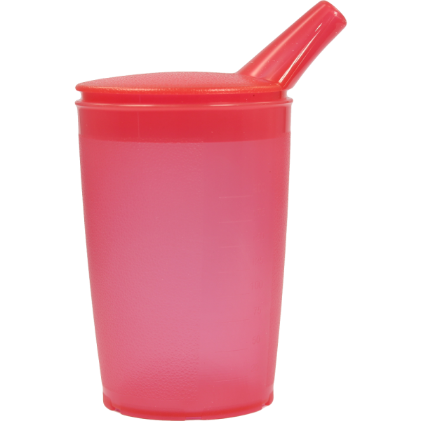 TRINKBECHER-SET Standard rot m.Deck.f.Tee u.Brei