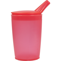 TRINKBECHER-SET Standard rot m.Deck.f.Tee u.Brei