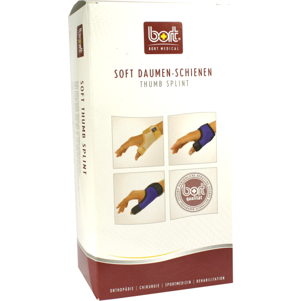 BORT Soft Daumenschiene kurz S blau