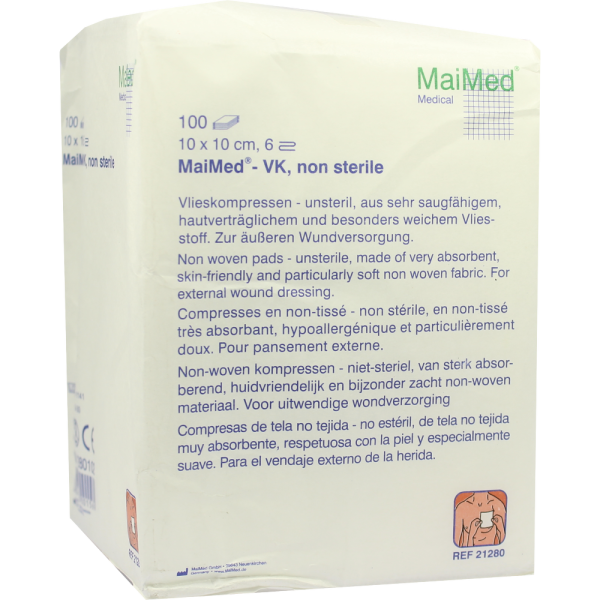 VLIESKOMPRESSEN unsteril 10x10 cm 6fach