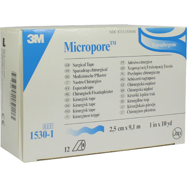 MICROPORE Vliespfl.2,5 cmx9,1 m weiß 1530-1