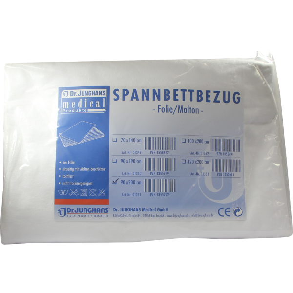 MOLTON SPANNBETTBEZUG 90x200 cm m.Folie