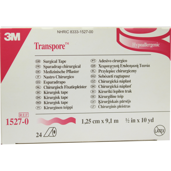 TRANSPORE 1,25 cmx9,1 m Pflaster