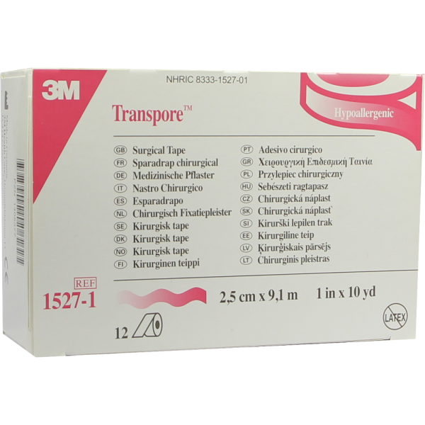 TRANSPORE 2,5 cmx9,1 m Pflaster