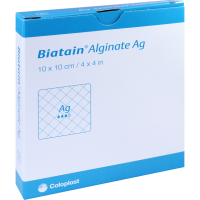 BIATAIN Alginate Ag Kompressen 10x10 cm mit Silber