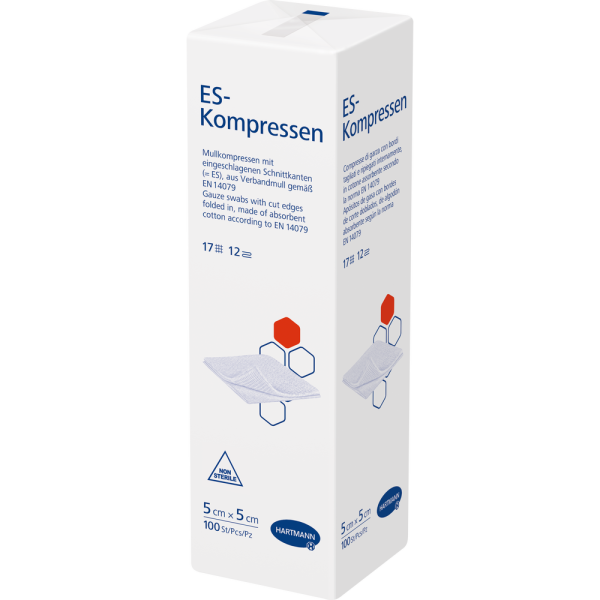 ES-KOMPRESSEN unsteril 5x5 cm 12fach