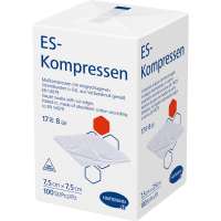 ES-KOMPRESSEN unsteril 7,5x7,5 cm 8fach