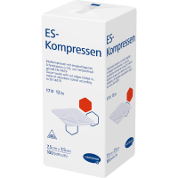 ES-KOMPRESSEN unsteril 7,5x7,5 cm 12fach