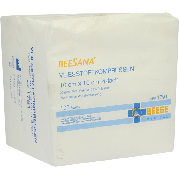 VLIESKOMPRESSEN unsteril 10x10 cm 4fach 30g