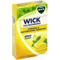 WICK Zitrone & natŽ‰rliches Menthol Bonb.o.Zucker