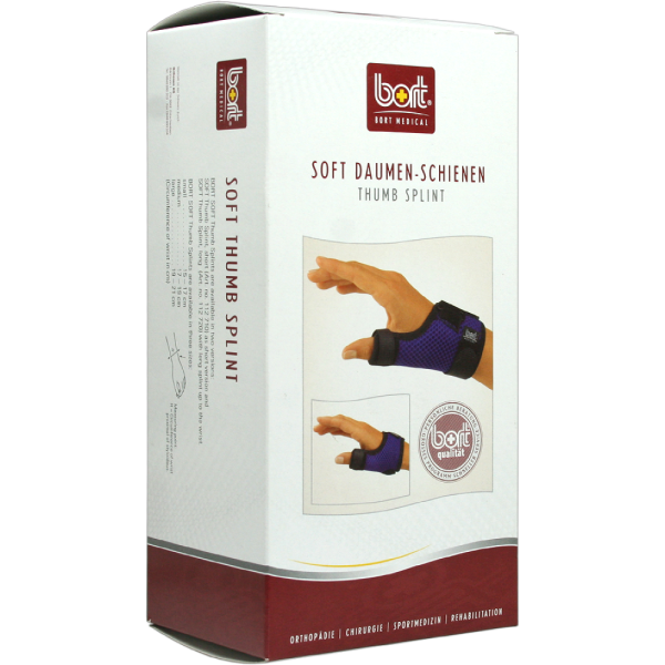 BORT Soft Daumenschiene lang S blau