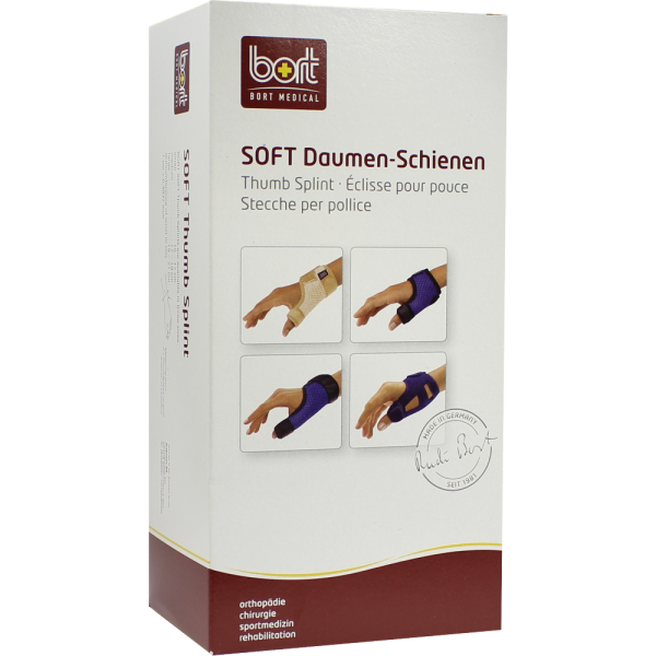 BORT Soft Daumenschiene lang L blau